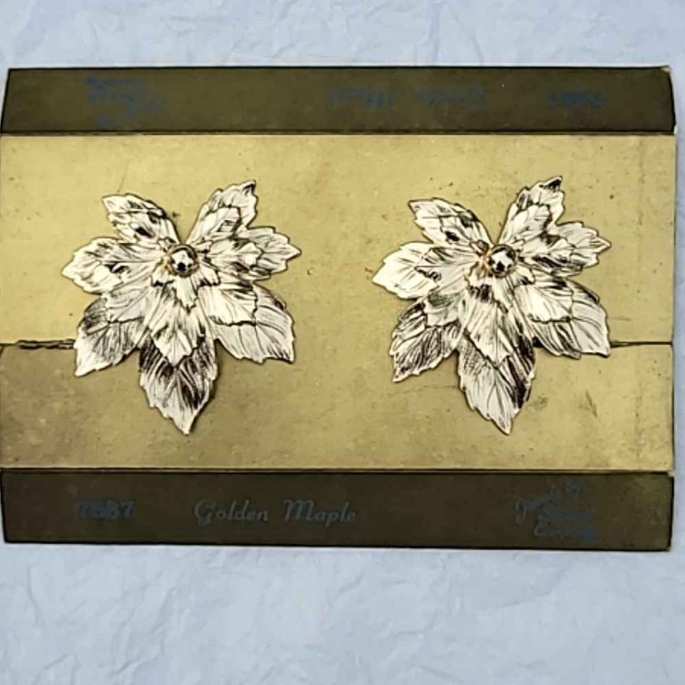 SARAH COVENTRY "GOLDEN MAPLE" EARRINGS - ORIGINAL CARD - Picture 4 of 6